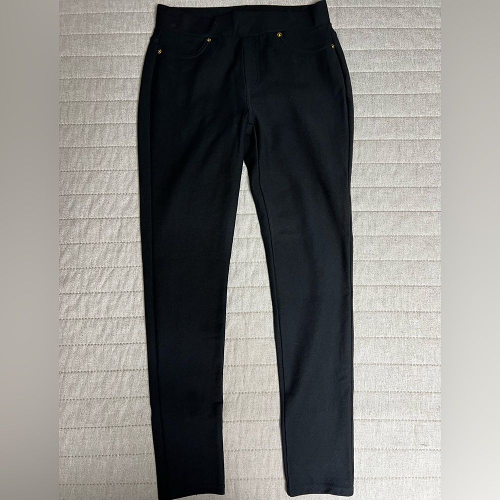 Michael Kors Black Jeggings with Gold Label